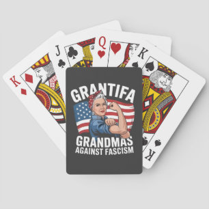 Grantifa Oma gegen Faschismus Kein König USA  Spielkarten