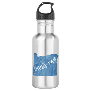 Grants Pass Oregon Wood Grain Edelstahlflasche