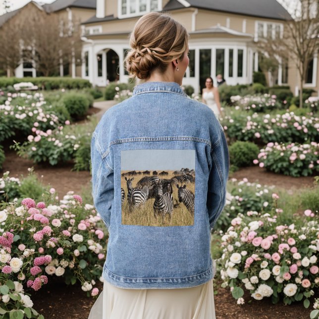Grant's Zebra Jeansjacke (Hochzeit Rückseite)