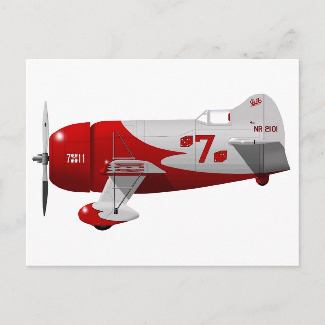 Granville Brothers Aircraft "Gee Bee R-1" Postkarte (Vorderseite)