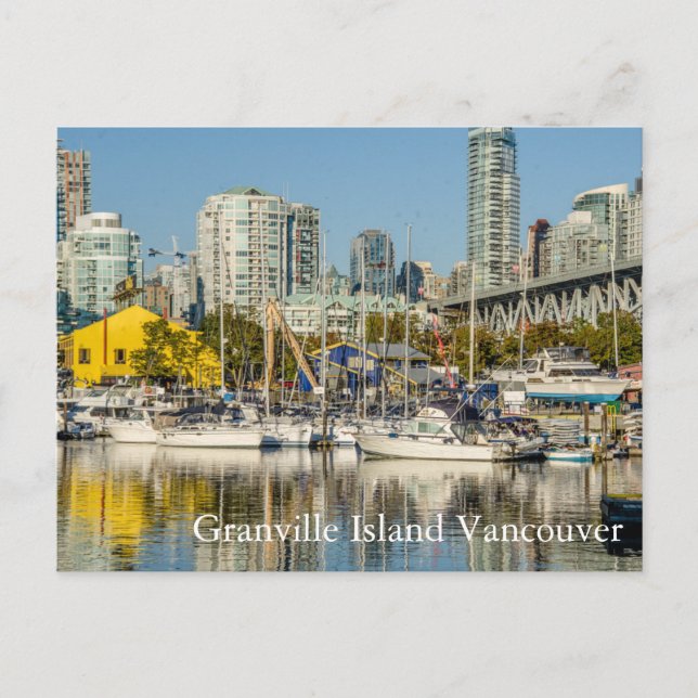 Granville Island Vancouver BC Postkarte (Vorderseite)