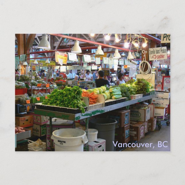 Granville Market - Vancouver, BC Postkarte (Vorderseite)