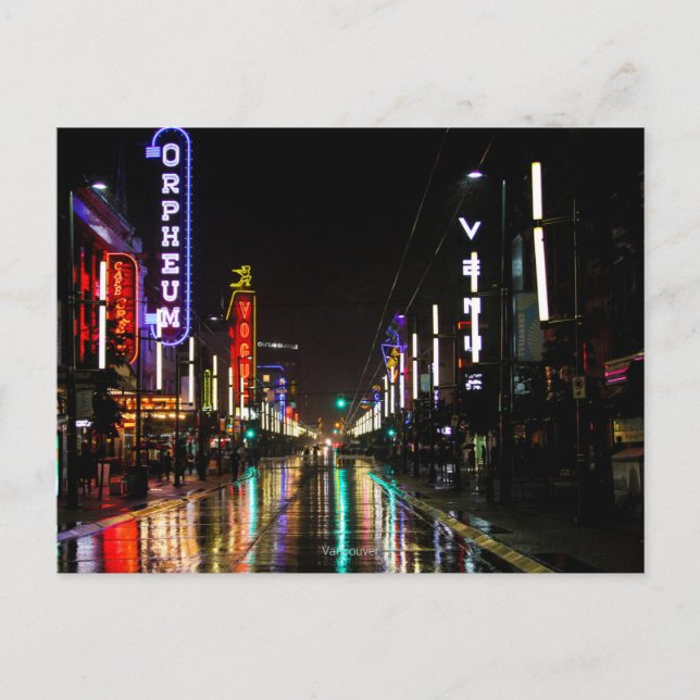 Granville Street, Vancouver, Kanada Postkarte (Vorderseite)