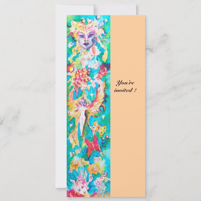 GRAPE FAIRY TALE Pink Blue fucsia white Einladung (Vorderseite)