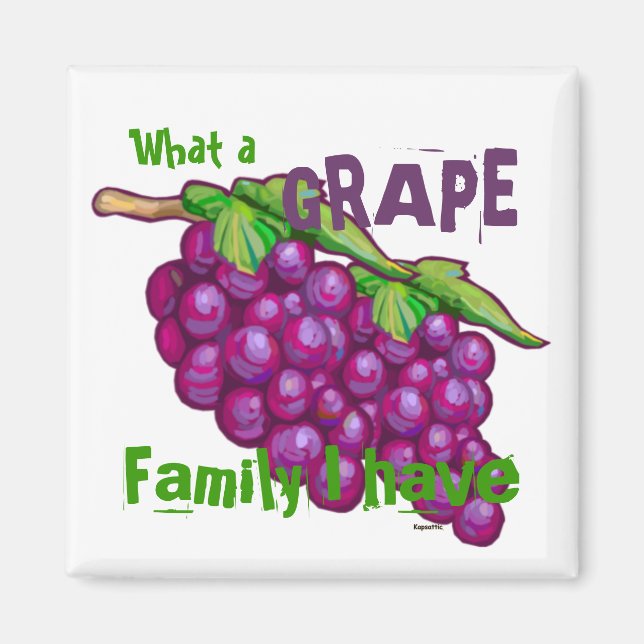 Grape Family (personalize) Magnet (Vorne)