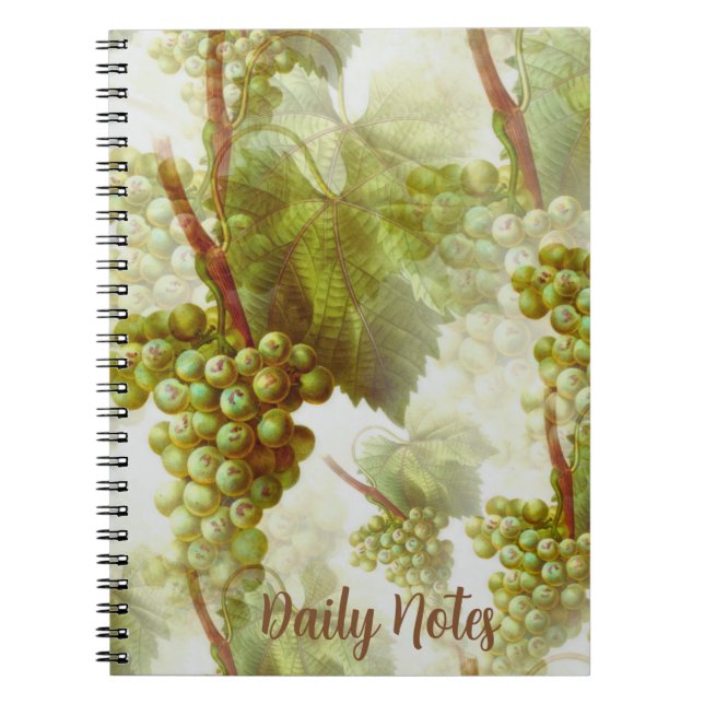 Grape Fruit Pattern  Notebook Notizblock (Vorderseite)