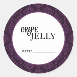 Grape Jelly Canning Lid Labels Runder Aufkleber