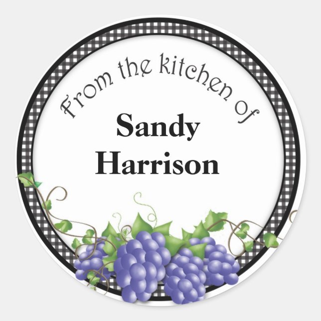 Grape Jelly Jar Stickers (Vorderseite)