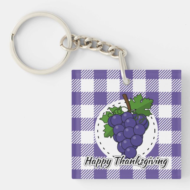 Grape on Violet Plaid (Devant)