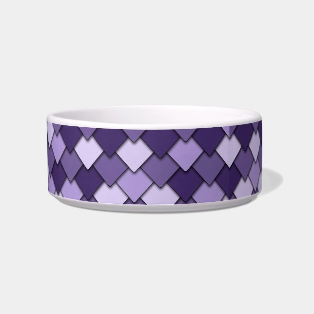 Grape Purple Square and Diamond Pattern Napf (Links)