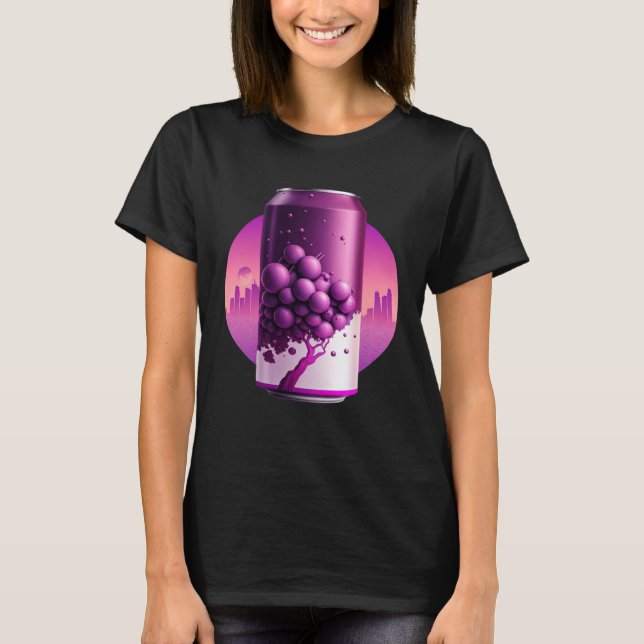 Grape Soda Synthwave 80s Retrowave Aesthetic  1 T-Shirt (Vorderseite)