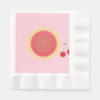 Grapefruit & Cherries Paper Napkins Frucht Napkins Serviette