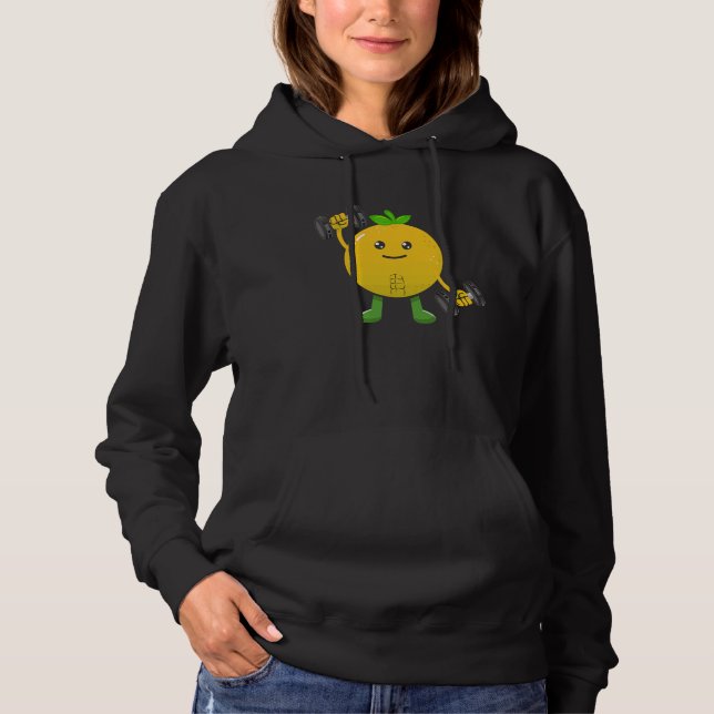 Grapefruit Fruit Costume Workout Bodybuilding Lift Hoodie (Vorderseite)