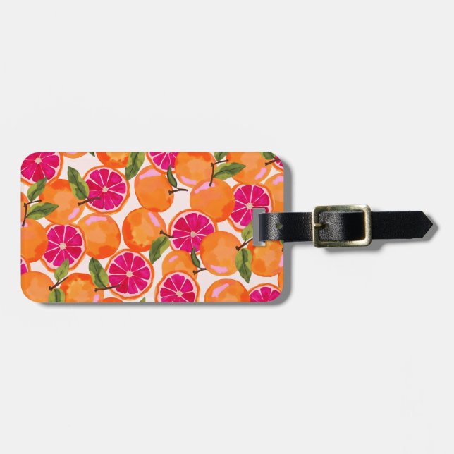 Grapefruit Gepäckanhänger (Vorderseite horizontal)