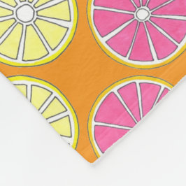 Grapefruit Lemon Limon Orange Citrus Fruchtscheibe Fleecedecke