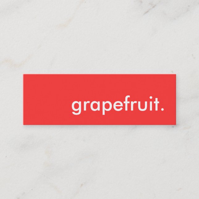 Grapefruit. Mini Visitenkarte (Vorderseite)