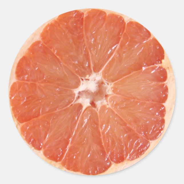 Grapefruit Slice Runder Aufkleber (Vorderseite)