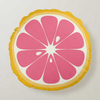 Grapefruit Slice Rundes Kissen