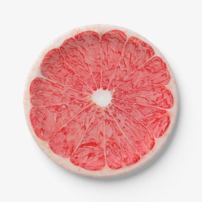Grapefruit Slice Summer Party Paper Teller (Vorderseite)