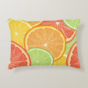 Grapefruit und orange abstrakter Hintergrund. Dekokissen