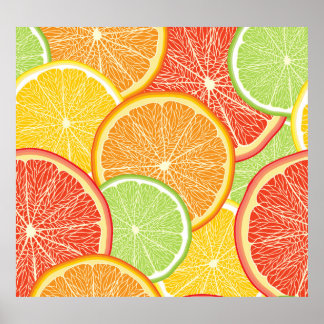 Grapefruit und orange abstrakter Hintergrund. Poster