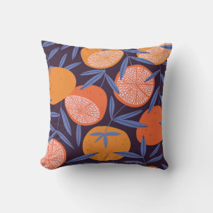 Grapefruit Vintag, tropisches Fruchtmuster. Kissen