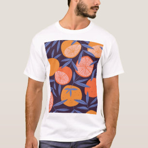 Grapefruit Vintage, Tropisches Fruchtmuster. T-Shirt