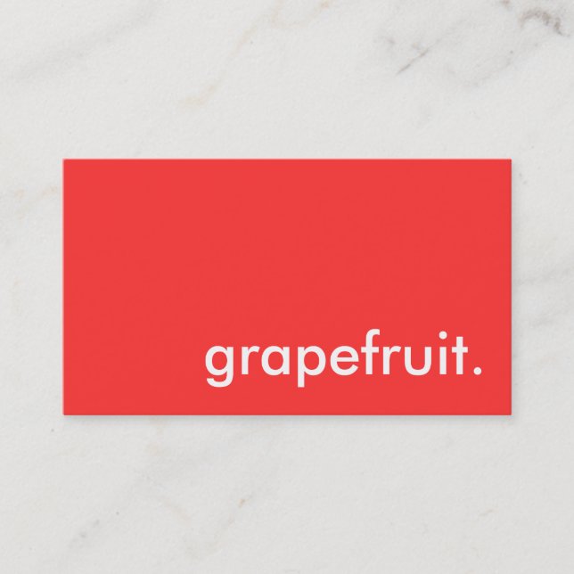Grapefruit. Visitenkarte (Vorderseite)