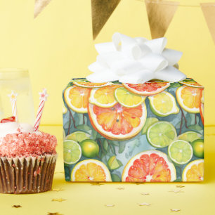 Grapefruit, Zitronen, Limonen und Orangen Citrus Geschenkpapier