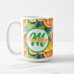 Grapefruit, Zitronen, Limonen und Orangen Citrus Kaffeetasse
