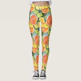 Grapefruit, Zitronen, Limonen und Orangen Citrus Leggings