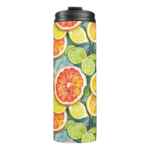 Grapefruit, Zitronen, Limonen und Orangen Citrus Thermosbecher