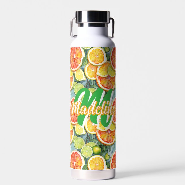 Grapefruit, Zitronen, Limonen und Orangen Citrus Trinkflasche (Vorne)