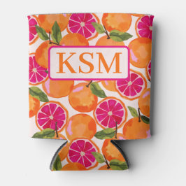 Grapefruitfarbenmonogramm Dosenkühler