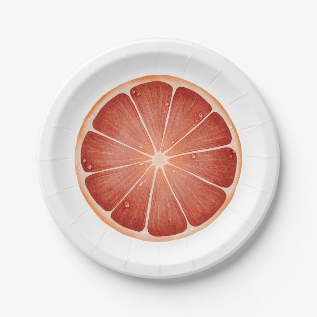 Grapefruitpapierplatte Pappteller (Vorderseite)