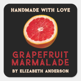 Grapefruitprodukt Quadratischer Aufkleber