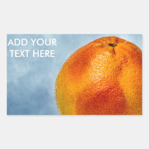 Grapefruits in hellorangefarbener Farbe Rechteckiger Aufkleber