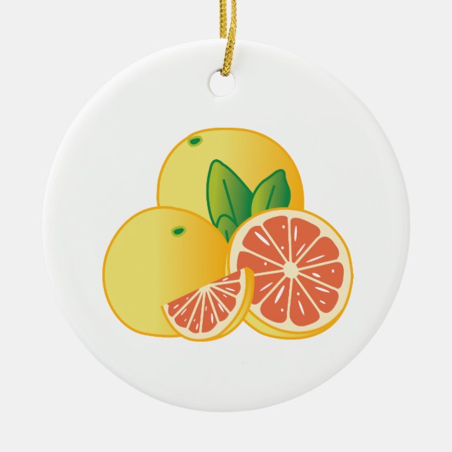 Grapefruits Keramik Ornament (Vorne)