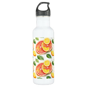 Grapefruits und Zitronenfrüchte Edelstahlflasche