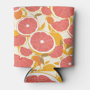 Grapefruitscheiben mit Blätter Dosenkühler