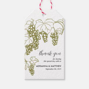 Grapevine Elegant Wedding Vielen Dank   Weinberg Geschenkanhänger