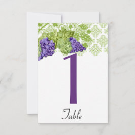 Grapevine Garden Wedding Tischnummer