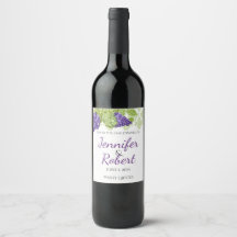 Grapevine Garden Wedding Wine Label