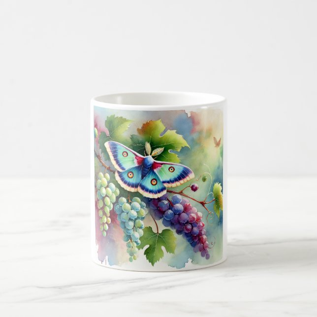 Grapevine Moth 070824AREF124 - Watercolor Kaffeetasse (Mittel)