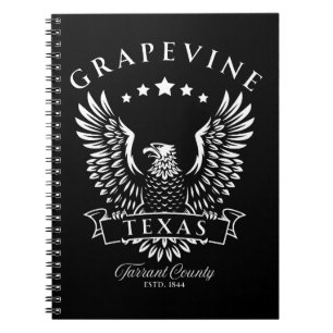 Grapevine Tarrant County Texas Vintage Adler Notizblock