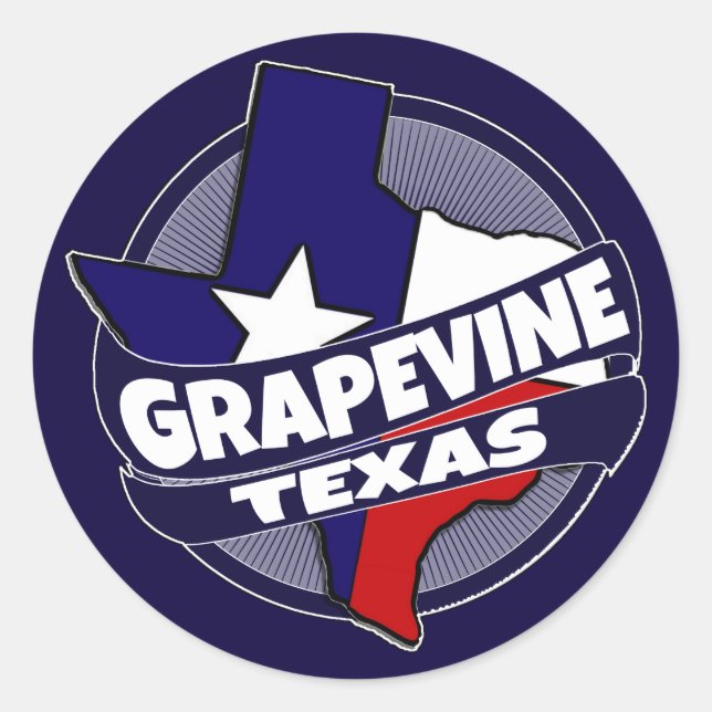 Grapevine Texas Fahne platzen Aufkleber (Vorderseite)