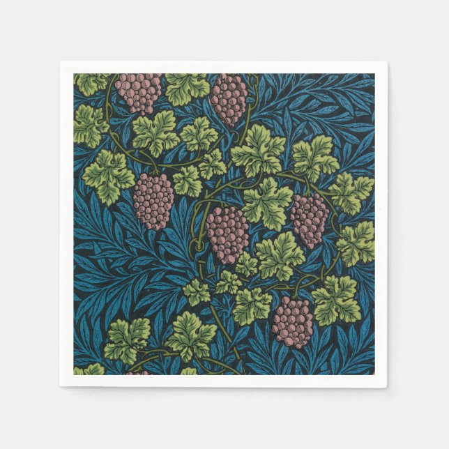  Grapevines with clusters of pink grapes  Serviette (Vorderseite)