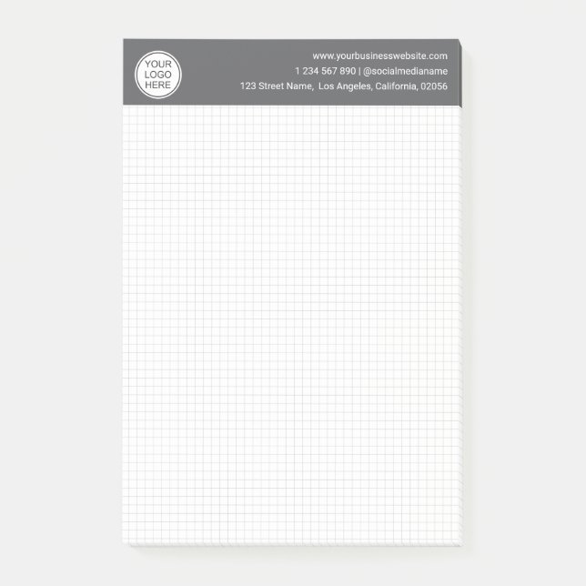Graph Grid 5 Quadrate pro Zoll Post-it Klebezettel (Vorderseite)