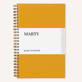 Graph-Marigold-Notebook mit Monogramm Notizbuch