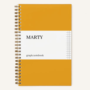 Graph-Marigold-Notebook mit Monogramm Notizbuch